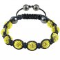 Hot Sell 10MM Disco Magnetite Ball Beads Macrame 9  Crystal Bracelet 87