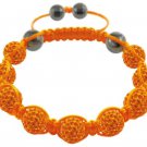 Hot Sell 10MM Disco Magnetite Ball Beads Macrame 9 crystal stones  Bracelet 196