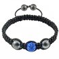 Hot Sell 12MM Disco Magnetite Ball Beads Macrame Crystal  Bracelet 127
