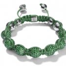 10MM NEW  European CZ Crystal Disco Balls Macrame Bracelet -CP030