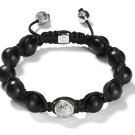 10MM NEW  European CZ Crystal Disco Balls Macrame Bracelet -CP004