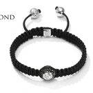 10MM NEW  European CZ Crystal Disco Balls Macrame Bracelet -CP009