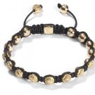 10MM NEW  European CZ Crystal Disco Balls Macrame Bracelet -CP013