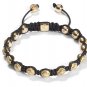 10MM NEW  European CZ Crystal Disco Balls Macrame Bracelet -CP013