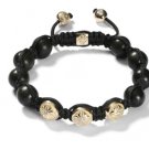 10MM NEW  European CZ Crystal Disco Balls Macrame Bracelet -CP018