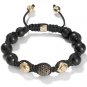 10MM NEW  European CZ Crystal Disco Balls Macrame Bracelet -CP019