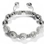 10MM NEW  European CZ Crystal Disco Balls Macrame Bracelet -CP023