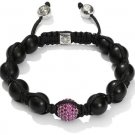 10MM NEW  European CZ Crystal Disco Balls Macrame Bracelet -CP034
