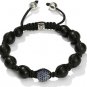 10MM NEW European CZ Crystal Disco Balls Macrame Bracelet -CP036