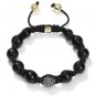 10MM NEW  European CZ Crystal Disco Balls Macrame Bracelet -CP037