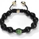 10MM NEW European CZ Crystal Disco Balls Macrame Bracelet -CP038
