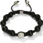 10MM NEW  European CZ Crystal Disco Balls Macrame Bracelet -CP041