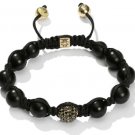 10MM NEW  European CZ Crystal Disco Balls Macrame Bracelet -CP045