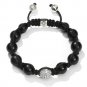 10MM NEW  European CZ Crystal Disco Balls Macrame Bracelet -CP047