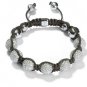 10MM NEW  European CZ Crystal Disco Balls Macrame Bracelet -CP051