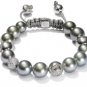 10MM NEW European CZ Crystal Disco Balls Macrame Bracelet -CP066