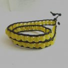 New Agate Beads Leather Wrap Cuff Bracelet-CL007
