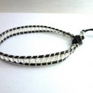 New  Crystal Beads Leather Wrap Cuff Bracelet-CL046