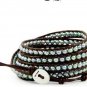 Pearls Ball 5 wrap bracelet couture Handmad with 925s button  CL-60