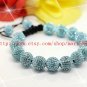WWW Very Pretty  AAA 14x12MM and 2x10MM Crystal Stones Bead Pave Disco Ball  Macrame  Bracelet