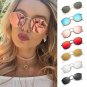Mirrored Round Lens Oversized Sunglasses Eye Glasses