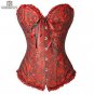 Women Sexy Burlesque Overbust Corset Bustier Top With Mini