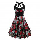Punk Strapless Halter Party Dresses Bowknot Self Gothic Dress Clothing Swing