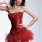 \'+ Skirt Bustier Mini Tutu Wedding Dress Costume Black Corset S-2XL