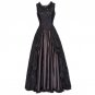 Velvet Gothic Style Vestidos 50s 60s Retro Female Maxi Rockabilly Ladies Elegant Dress
