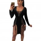 Black bandage dress robe femme Mini dresses Bodycon Dress Vestidos