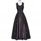 50s Retro Dress Female Maxi Tank Sexy Floral Lace Velvet Black Swing Vestido 2017
