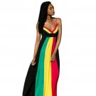Halter Mixed Colors With Chest Pad Dress #LSIN