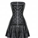 waist cincher bustier clubwear clothing with mini skirt+chains