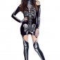 Halloween Deluxe Gothic skeleton cosmic print Carnival Party Dress 89025