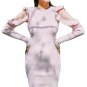 Ruffled Flouncing Long Sleeve Sweater Mini Short Knitted Dress Knitwear