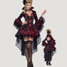 Vampiress Costume Medieval Cosplay Dress Outfits Devil Witch Queen Costumes Clothing