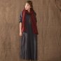 Cotton Linen Maxi Dress Casual Loose Long Sleeve Vestidos Party Dresses