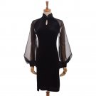 Chiffon Cheongsam Lantern Sleeve Qipao