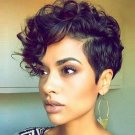 Pixie Cut Curly Natural Highlights Synthetic Hair Wig Hair Accessories