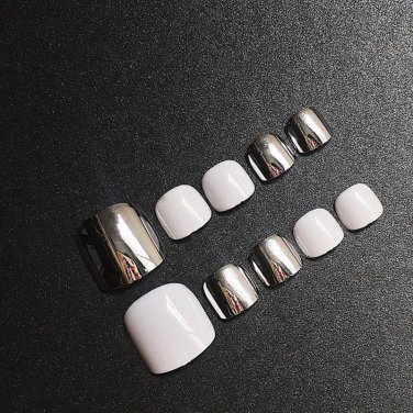 False Nail Rock Style Toe Nails Full Cover Feet Patch
