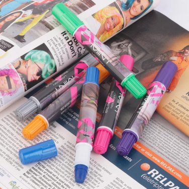 Rotation Pen Hair Makeup Washable Chalk Dye Stick Temporary 6 color Drop Shipping Wholesale