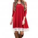r Lace Casual Evening Party Dress Patchwork Short Mini Dress vestidos ukraine