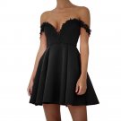 Off Shoulder Summer Dress Mini Black Party Dress Female Vestidos
