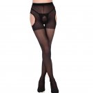 2017 Hot Sale Sexy Women Lingerie Tights Pantyhose Open Crotch Crotchless Sheer Stockings Black Lace