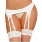 Women Sexy Bow Perspective Thigh-Highs Garter Belt Suspender Lingerie BK