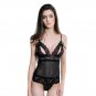 Womens Sexy Bow Lingerie Lace Sexy Black Red Nightwear Garter Open Underwear Briefs Plus Size Intima