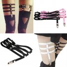 Bijoux Punk Sexy Heart Garter Chokers Belt for Women Harajuku Pastel Goth Harness PU Leather Garter 