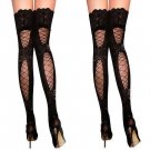 Sexy Lady Sheer Lace Top Stay Up Thigh High Hold-ups Fishnet Stockings Pantyhose 2016 fashion new st