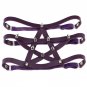 Punk Goth Harajuku Style Five-pointed Star PU Leather Rivet Stud Thigh Garter Belt Connected Without