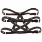 Punk Goth Harajuku Style Five-pointed Star PU Leather Rivet Stud Thigh Garter Belt Connected Without
